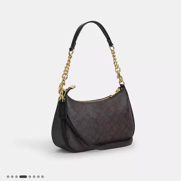 Coach Teri Shoulder Bag In Signature Canvas - Picture 3 of 6